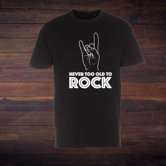 Artwor - Never Too Old To Rock T-shirt - Sort